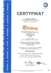 certyfikat ISO 9001 POLMO Gniezno 2018 -1 PL