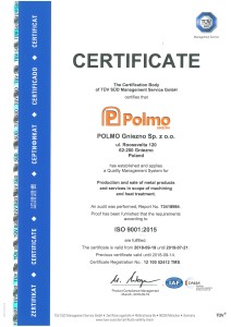 certyfikat ISO 9001 POLMO Gniezno 2018 -1 ENG